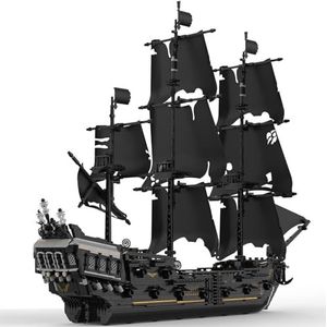 SPIRITS Zwart piratenschip modelbouwsets, mysterieuze speelgoedsets, verzamelblokken, cool speelgoed, cadeaus for jongens tieners verzamelaars (2868 stuks), (40102) (Size : Black)