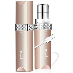 Gezichtshaar Remover Vrouwen, Binefia USB Oplaadbare Haarverwijdering, Pijnloze Gezichtshaartrimmer, Draagbaar Elektrisch Scheermes, Waterdicht Dames Scheerapparaat voor Perzik Fuzz/Lip/Chin