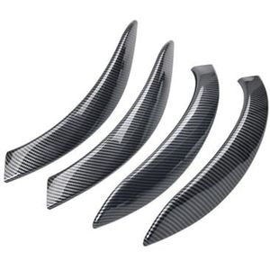Auto interieurdeurgrepen 4-delige Binnendeurgreeppaneel Met Afdeklijst Voor BMW 3-serie F30 F80 F31 F32 F33 F34 F35 F36 2013-18(Carbon Fiber Cover)