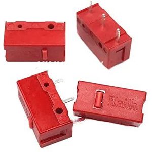 Rode GM-muisknop 4 stuks 60 m muis microschakelaar voor gamewedstrijd 3-pins rode stip gebruikt voor computermuizen linker rechter knop