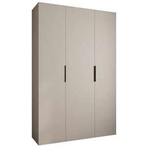 MEBLE KRYSPOL COMO 4 Kast met 3 Deuren - Kledingkast - Opbergkast voor Slaapkamer, Tienerkamer, Kinderkamer - 245,5x160x40cm - Kasjmier, Zwart