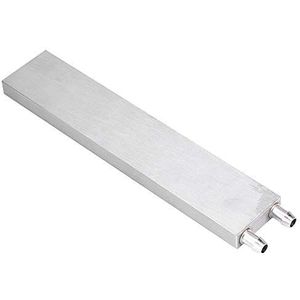 Bewinner Waterkoeling Blok Aluminium voor Vloeibaar Water Koeler Koellichaam Systeem Zilver CPU Radiator Waterkoeling Blok Vloeibare Waterkoeler Koellichaam voor PC Laptop (40 * 200 * 12mm)
