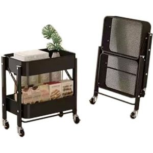 Gereedschapstrolley - Opvouwbaar - Metalen - 2/3/4 Lagen - Voor Keuken Badkamer Woonkamer Kantoor Balkon