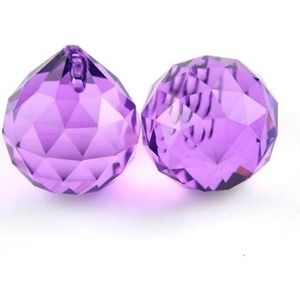 Tuin Suncatchers 40mm Kleuren K9 Kristallen Facet Bal Voor Home Decor Handgemaakte Hanger Kettingen (kleur: Coating violet)