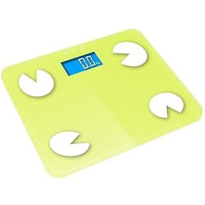 Weegschalen Badkamerweegschalen Slimme Weegschaal Bluetooth Elektronisch Digitaal Gewicht Lichaamsvet- En Watergehalte (Color : Yellow)
