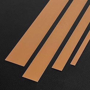 Molding Trim Gemetalliseerde Afwerking Kit Strip, 10 m gemetalliseerde lijst- en wandversiering Zelfklevende spiegelachtige afgewerkte muurrandstrip, flexibele ultradunne decoratieve rand(Rose Gold Br