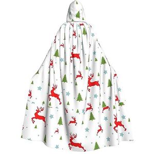 WURTON Kerstvakantie carnaval cape met capuchon voor volwassenen, heks en vampier cosplay kostuum, mantel, geschikt voor carnavalsfeesten, 190 cm