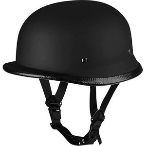 Motorhelm, Duitse stijl halve helm motorfiets cruiser scooter coole for mannen en vrouwen D,XL=61-62CM(D,M=5758CM)