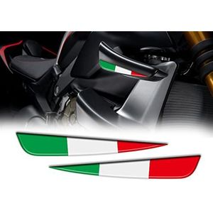 Voor DUCATI Streetfighter V4 V4S V4SP Italiaanse Tricolor Vlaggen Voor Vleugels 3D Winglet Flank Sticker Decal Versieren