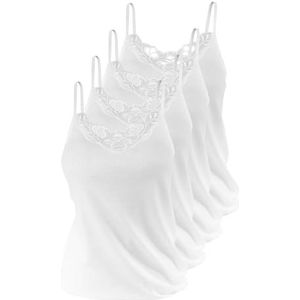 Yenita - Onderhemd - Wit - 4 Pack - Jersey