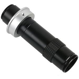 Zoomlens, varifocale lens, Instelbare vergroting 1-260X zoom C-mount lenswerkafstand for compatibele VGA USB-videomicroscoopcamera voor industriële videoIndustriële video(B)