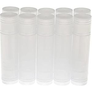 Milageto 10 Stks Navulbare Lege Lip Balsem Buizen Cosmetische Make-up Containers Flessen Containers 2.6x0.63 Inch - Doorzichtig