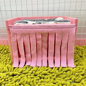 WEJIUAFB Hide House Bed Kwastje Deurgordijn Hoek Onderdak, Hoog en Laag Bed, Kwastje Deurgordijn Zacht Comfortabel Wasbaar Kleine Dieren Kooi Accessoires Voor Cavia