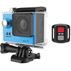 Actiecamera, Origineel 2 0mp Wifi Action Camera, Outdoor 1080P 60FPS 2.0 ""Ultra HD 4K, Mini-helmcamera, waterdichte sportcamera(Blue)