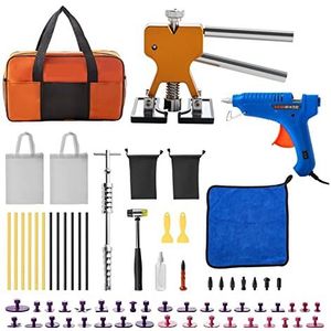 53/60/69/74/89/98 Pcs Verveloos Automotive Uitdeuken Tool Kit Draagbare Automotive zuignappen Auto Accessoires Gebruiksvriendelijk voor beginners en professional (Color : 69pcs)