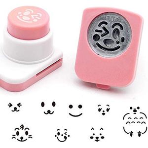 Schattige Expressie Zeewier Rijst Bal Reliëf Apparaat Zeewier Smiley Gezicht Styler DIY Rijst Bento Schimmel Combinatie