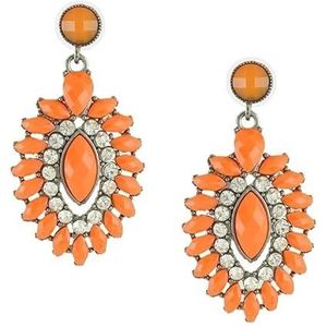 Accessoires Dames Retro Boheemse stijl Geometrische grote oorbellen (Color : E1396 orange)