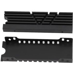 M.2 NVME 2280 SSD Koellichaam, M.2 NVME SSD Koellichaam Legering Verstelbare Hoogte Ondersteuning Enkel Dubbelzijdige Koeling voor Gameconsole (BLACK)
