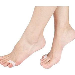 PEDIMEND Little Finger Toe Separator - Teenslippers voor overlappende tenen - strekt zich uit en lijnt tenen uit - Geweldig voor yoga en sportactiviteiten - Unisex (Double Loop Pinkie Toe Separator,