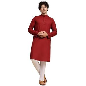 SKAVIJ Heren Etnische Tuniek shirt Kurta Pyjama indiase kleding