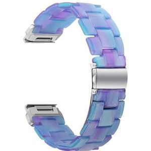 Quickfit 20mm 22mm harsband geschikt for Garmin Fenix ​​7 7S Solar 6 6S Pro 5 5S Plus Forerunner 935 945 Epix Gen2 Aanpak S60 S70 Band (Color : Resin 10, Size : Quickfit 20mm)