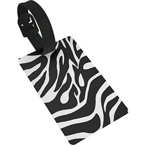 BEDEUU Zebra Print Bedrukte Bagagelabel ID Bagagelabel