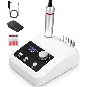 Nagelfrees, 45.000 rpm frees voor gelnagels, elektrische nagelvijl, 6 en 1 elektrische nagelvijl, nagelfrees voor gelnagels met pedalen, nagelboor, elektrische nagelfrees, nagelboor
