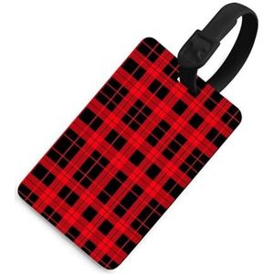 Tartan Geruite Bagagelabel Gepersonaliseerde Koffer Labels Houder Identifier voor Vrouwen Mannen One Size