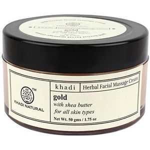 Indian Natural Product KhadiNatural Gold Herbal Facial Massage Cream with Shea Butter, 50g