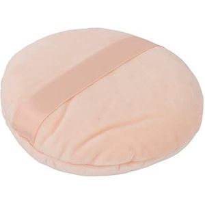 2 Stks Poederdons 5 Inch Zachte Cosmetische Rookwolken Wasbare Grote Ronde Gezicht Poeder Pads met Lint voor Losse en Foundation Vervanging(Huidskleur)