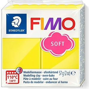 Staedtler 8020-0 - Fimo Soft normaal blok, 57 g Modelleermassa 1 Packung limoen (10)