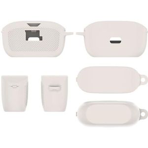 Oordopjes Beschermhoes voor JBL Vibe Buds Oortelefoon Bescherming Cover Hoofdtelefoon Shockproof Protector Anti-Kras Mouw (Wit)