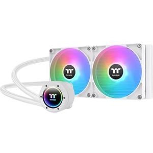 Thermaltake TH280 V2 ARGB Sync/AlO Vloeibare Koeler/Ventilator 140mm*2/PWM 500~1800 RPM/Spiegel Waterblock/MB ARGB Sync Control/Wit, CL-W377-PL14SW-A
