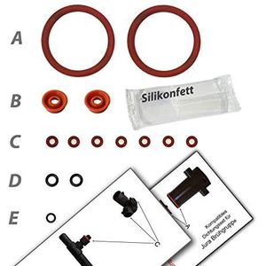 Onderhoudsset voor Jura Impressa zetgroep met drainageventiel | AEG Krups | afdichtingsset (EPDM & VMQ) | met siliconenvet