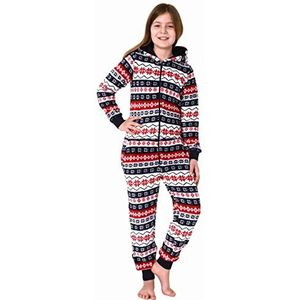 Jumpsuit voor meisjes, overall, pyjama in leuke Noorse look - 202 467 97 959, rood, 164 cm