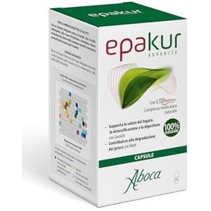 Aboca Epakur Advanced 50 capsules - Ondersteunt de gezondheid van de lever, ontgifting en spijsvertering met artisjok Draagt bij aan vetradering met maté
