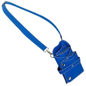 Riemtas voor kappers met verstelbare riem, draagbare tas voor scharen, draagtas voor kappers (blauw)