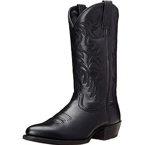 Vintage western cowboylaarzen voor heren, leer, vintage, geborduurde laarzen, puntschoen, medium tube, plateaulaarzen