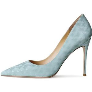 Schoenen Hakken - Elegante Pumps Vrouwen-Stiletto-Sexy Naaldhak - Gesloten Puntige Teen - Avond-Feest Luxe Schoen Mode-Schoen Vrouwelijke Schoenen Hak 2-CHC-19, Blauwe slang, 38 EU