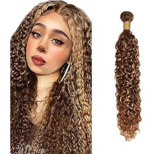 Salharer Water Wave Human Hair Bundles Single Extensions Machine Double Wefts Unprocessed Remy Weave Highlight Blonde Color for Woman 32 Inch