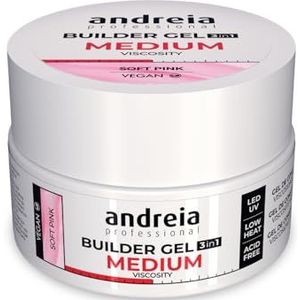 Andreia Professional Gel Builder Constructie Monofasische LED en UV (Zacht roze 22g)