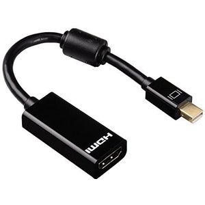 Hama 00053768 DisplayPort / HDMI Adapter [1x Mini-DisplayPort stekker - 1x HDMI-bus] Zwart