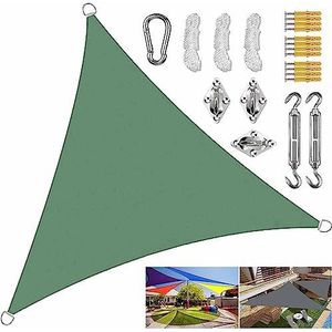 Triangle zonnezeilen uv-bescherming weerbestendige luifel for carport tuin terras buiten achtertuin zonnebrandcrème luifel met zware bevestigingsset donkergroen (Size : 3.6x3.6x3.6M)
