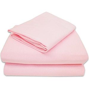 American Baby Company 100% natuurlijk katoenen jersey gebreide peuterlakenset, roze, zacht ademend, voor meisjes