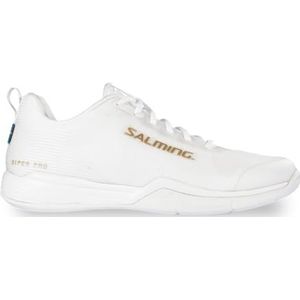 Salming Viper Pro indoor handbalschoenen, indoorschoenen, sportschoenen, wit/goud, 1234060-0740, actuele collectie 2024, wit, 47 1/3 EU