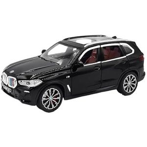 Voor BMW X5 Hoge Simulatie Diecast Metaallegering Model Auto Geluid Licht Pull Back Collectie Kinderen Speelgoed Geschenken 1:24(Black With box)