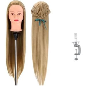 30"" haarstyling mannequin hoofd met hoge temperatuur vezel oefenknippen blond haar dummy poppen for pruik(23-E)