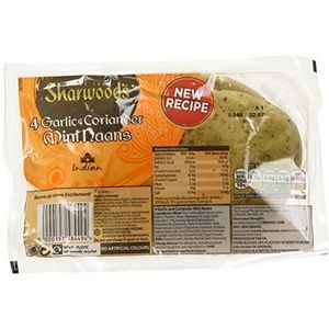 Sharwoods 4 Mini Knoflook En Koriander Naan