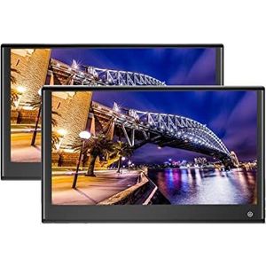 Draagbare dvd-speler voor videospelers op hoofdsteunen in auto's 3 + 32GB Auto Hoofdsteun Monitor Touch Screen 4K 1080P 11/12/13 Inch achterbank Auto Video Player HDMI Out met HD-roterend scherm (Col