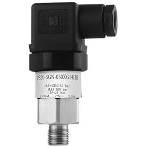 Instelbare drukschakelaar, mechanische drukschakelaar, hydraulische band, olie, water, membraan, zuiger, drukregeling, zender, 1-12 bar (G1-2 draad, 1-12 bar)